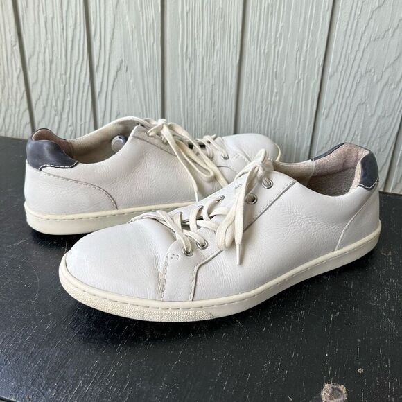 Born White Leather Lace Up Sneakers Size 9.5M Casual Comfort Shoes - Picture 6 of 10